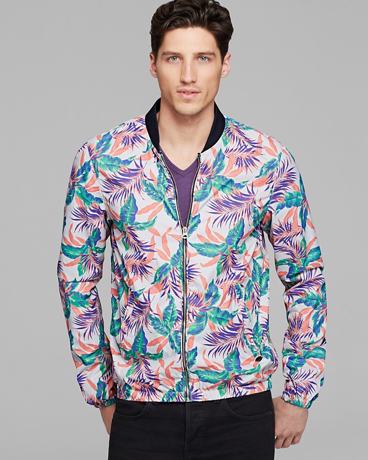 Scotch & Soda Floral Printed Bomber Jacket | Where to buy & how to ...