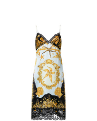 Versace Tresor De La Mer Print Slip Dress