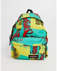 Multi colored Print Canvas Backpack