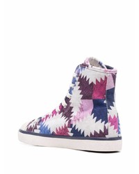 Isabel Marant Colour Block Hi Top Sneakers