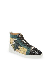 Christian Louboutin Louis Orlato Spikes High Top Sneaker In Version Multi At Nordstrom