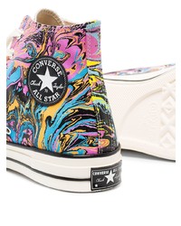 Converse Multicoloured Marble Chuck 70 High Top Sneakers