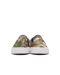Converse Khaki And Brown Real Tree One Star Cc Pro Slip On Sneakers