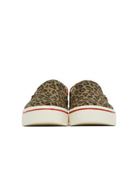 R13 Multicolor Leopard Flaming Heads Sneakers