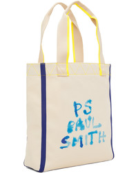 Ps By Paul Smith Off White Graphic Tote