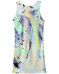 Choies Multicolor Ink Painting Bodycon Vest Dress