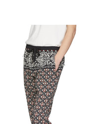 Dolce and Gabbana Black And Red Bandana Print Trousers
