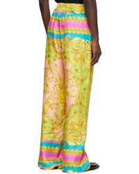 Versace Multicolor Barocco Goddess Trousers