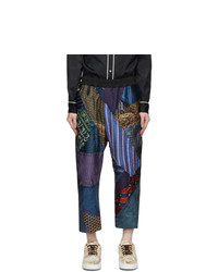 By Walid Multicolor Silk Tie Story Gerald Trousers