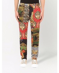 Dolce & Gabbana Patchwork Print Chino Trousers