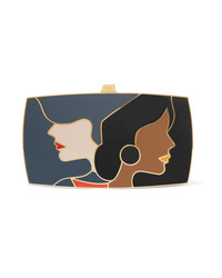 13BC The First Encounter Gold Tone And Enamel Clutch