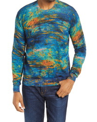 Robert Graham Art Armour Crewneck Cotton Linen Sweater