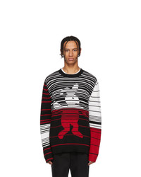 Marni Dance Bunny Black And Multicolor Striped Bunny Sweater