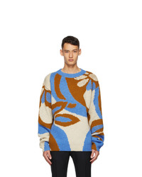 Dries Van Noten Blue Wool Sweater