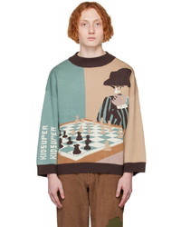 KidSuper Brown Chess Sweater