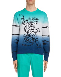 Kenzo Dip Dye Intarsia Crewneck Sweater