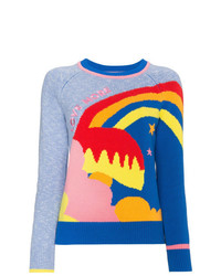 Mira Mikati Love More Embroidered Intarsia Knitted Jumper