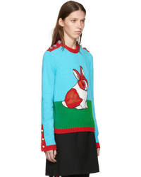 Gucci Multicolor Intarsia Rabbit Sweater