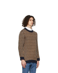 MAISON KITSUNÉ Multicolor Jacquard Pullover Sweater