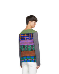 Comme Des Garcons SHIRT Multicolor Multipattern Wool Gauge 14 Sweater