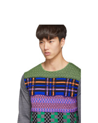 Comme Des Garcons SHIRT Multicolor Multipattern Wool Gauge 14 Sweater