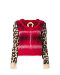 N°21 N21 Checked Leopard Printed Sweater