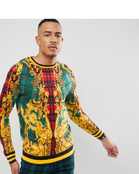 ASOS DESIGN Tall Knitted Jumper With All Over Design