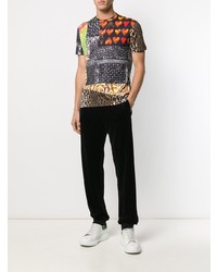 Versace Contrast Animal Print T Shirt