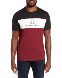 Fred Perry Embroidered Colorblock T Shirt