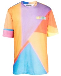 Moschino Logo Colour Block T Shirt