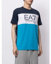 Ea7 Emporio Armani Logo Print Cotton T Shirt