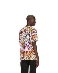 DSQUARED2 Multicolor And Yellow Tie Dye Logo T Shirt