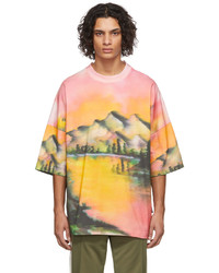 Palm Angels Multicolor Loose Mountain Panorama T Shirt