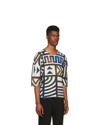 Homme Plissé Issey Miyake Multicolor Pleated Graphic T Shirt