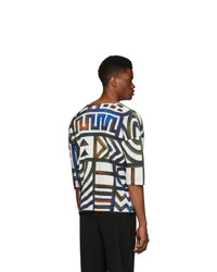 Homme Plissé Issey Miyake Multicolor Pleated Graphic T Shirt