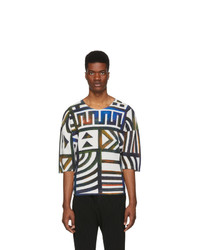 Homme Plissé Issey Miyake Multicolor Pleated Graphic T Shirt