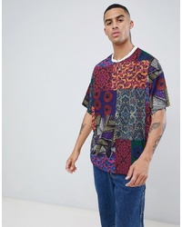 ASOS DESIGN Oversized T Shirt With All Over Clashing Patch Print