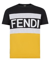 Fendi Panelled Logo T Shirt