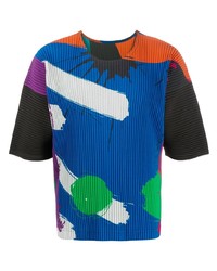 Homme Plissé Issey Miyake Pleated Abstract T Shirt