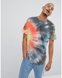 ASOS DESIGN Relaxed Longline T Shirt With Off Centre Bright