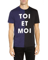 French Connection Split Toi Et Moi Slim Fit T Shirt