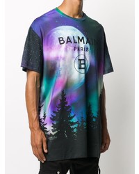 Balmain Starry Sky Print Oversized T Shirt