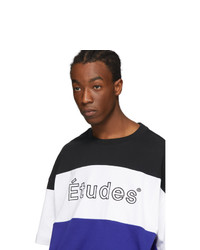 Études White And Black Colorblock Spirit T Shirt