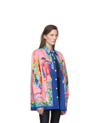 Versace Multicolor Denim Oversized Jacket