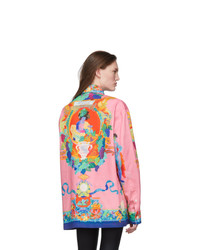 Versace Multicolor Denim Oversized Jacket