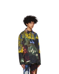 Ottolinger Multicolor Lucie Stahl Edition Denim Oversized Print Jacket