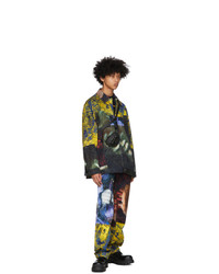 Ottolinger Multicolor Lucie Stahl Edition Denim Oversized Print Jacket