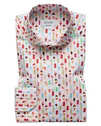 Eton Contemporary Fit Print Dress Shirt