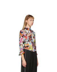Balenciaga Multicolor Magazine Zip Up Shirt