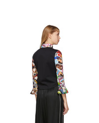 Balenciaga Multicolor Magazine Zip Up Shirt